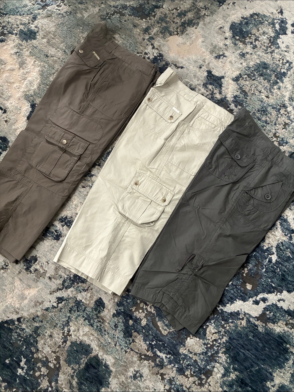 Columbia Cargo Pants - Brown, Cream & Charcoal - Classic Utility Style
